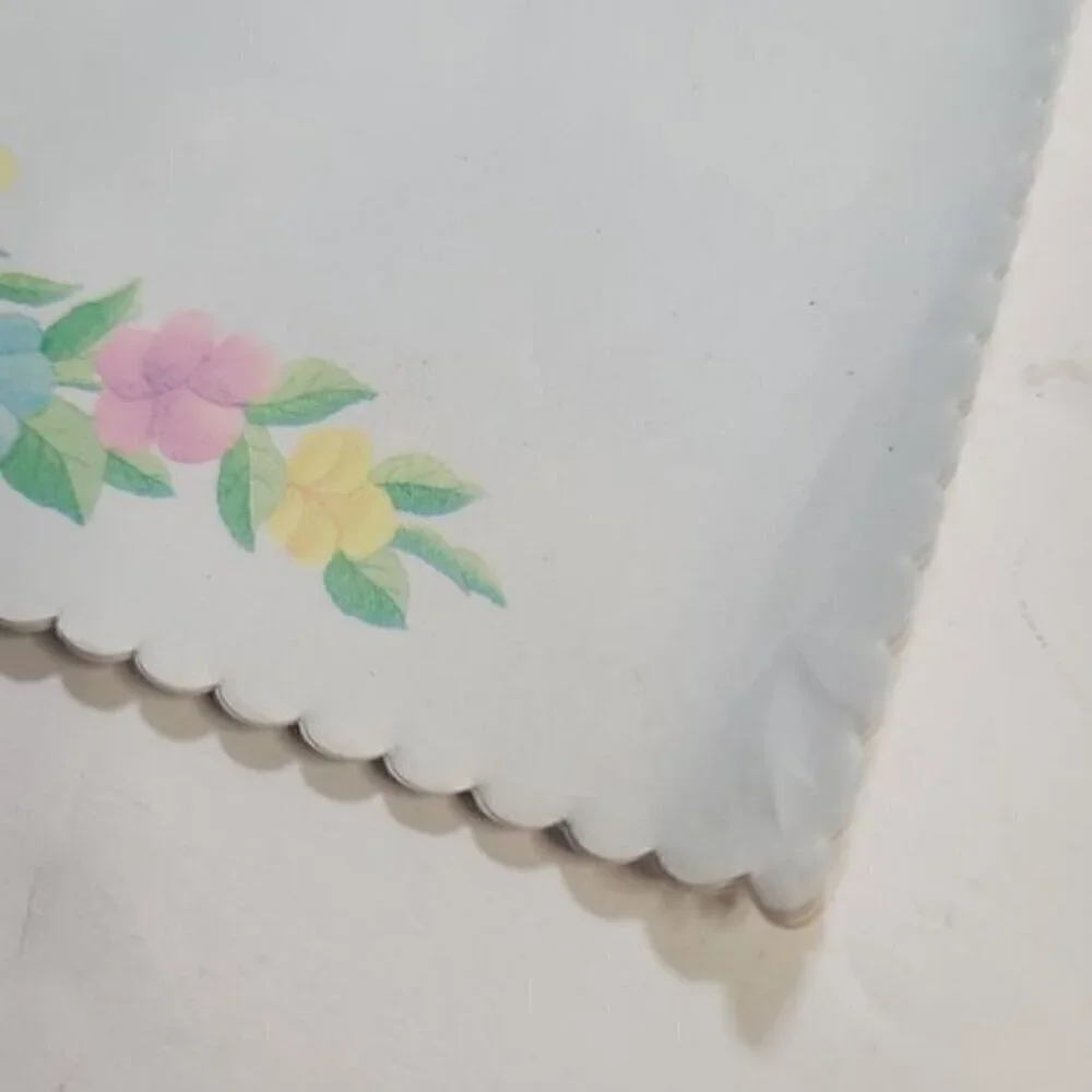 Vintage Pastel.Floral Ruffle Edge Stationary